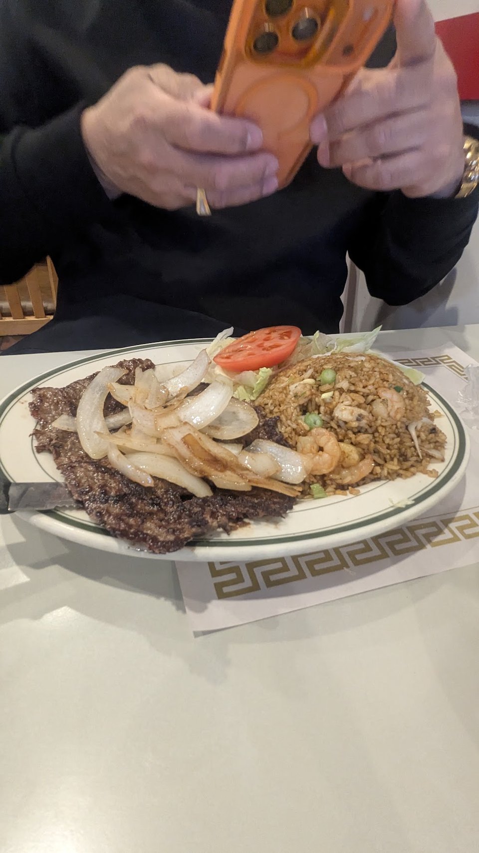 Grilled Steak with Fried Rice